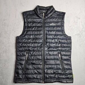 Kathmandu Vest Mens Medium Black Duckdown 500 Fill Full Zip Puffer Pockets